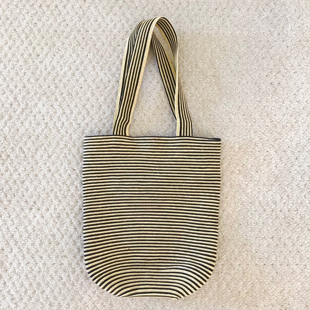 San Diego Hat Co. gold and black striped tote